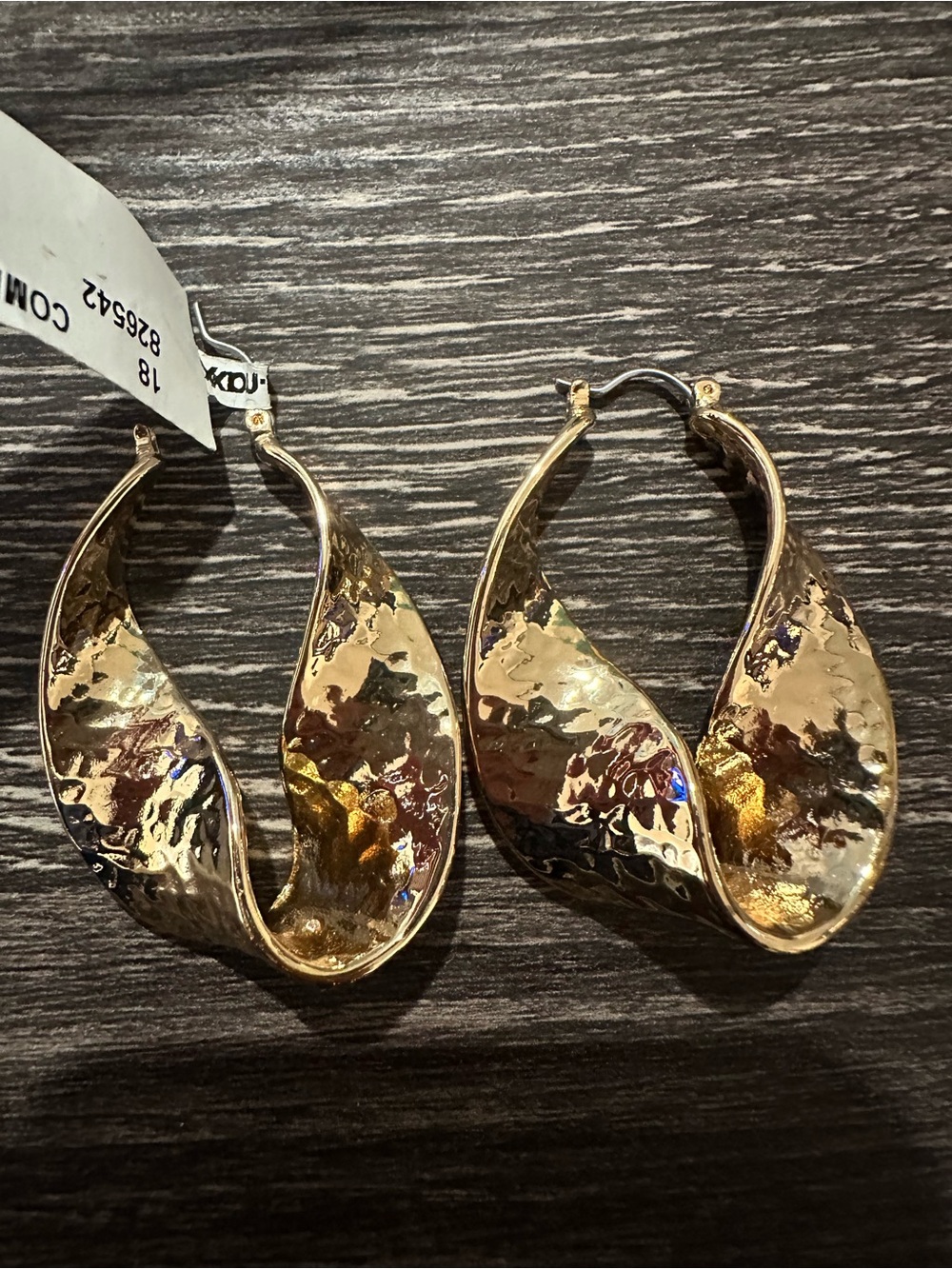 Gold Twisted Hoop Earrings - Women Jewelry